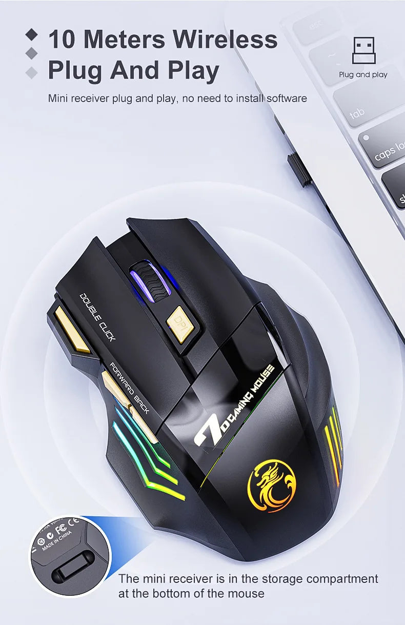 INIVEX SwiftClick Wireless Gaming Mouse