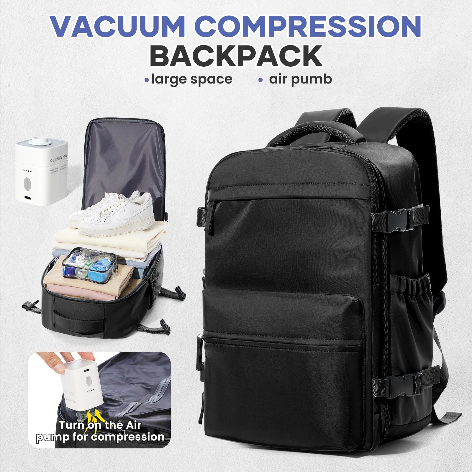 INIVEX VacPack Pro Compression Travel Backpack