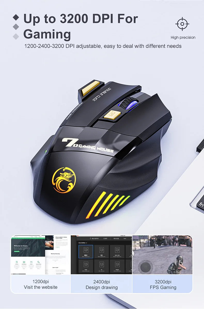 INIVEX SwiftClick Wireless Gaming Mouse