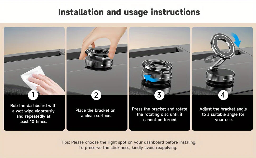 INIVEX HaloDock™ Magnetic Car Mount