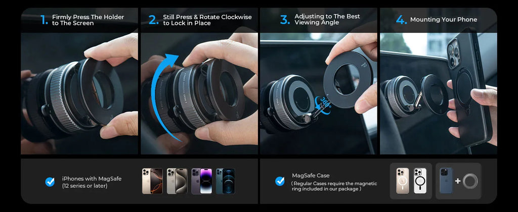 INIVEX HaloDock™ Magnetic Car Mount