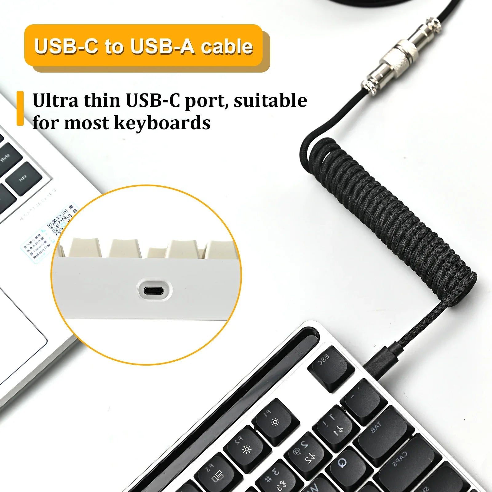INIVEX CoilCord Keyboard Cable