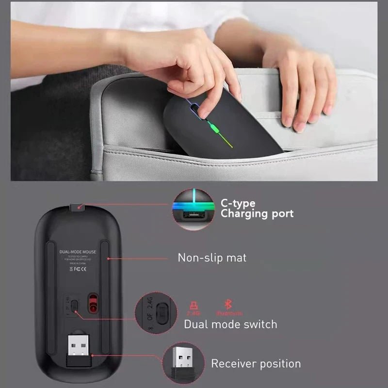 INIVEX AeroGlow Dual - Mode Wireless Mouse - INIVEX