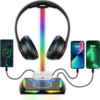INIVEX Aura RGB Headset Stand with Dual USB Charging - INIVEX