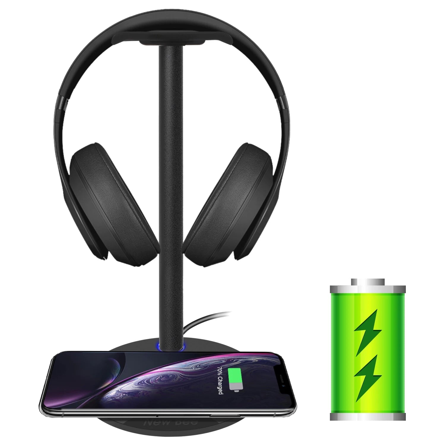 INIVEX Aura RGB Headset Stand with Dual USB Charging - INIVEX