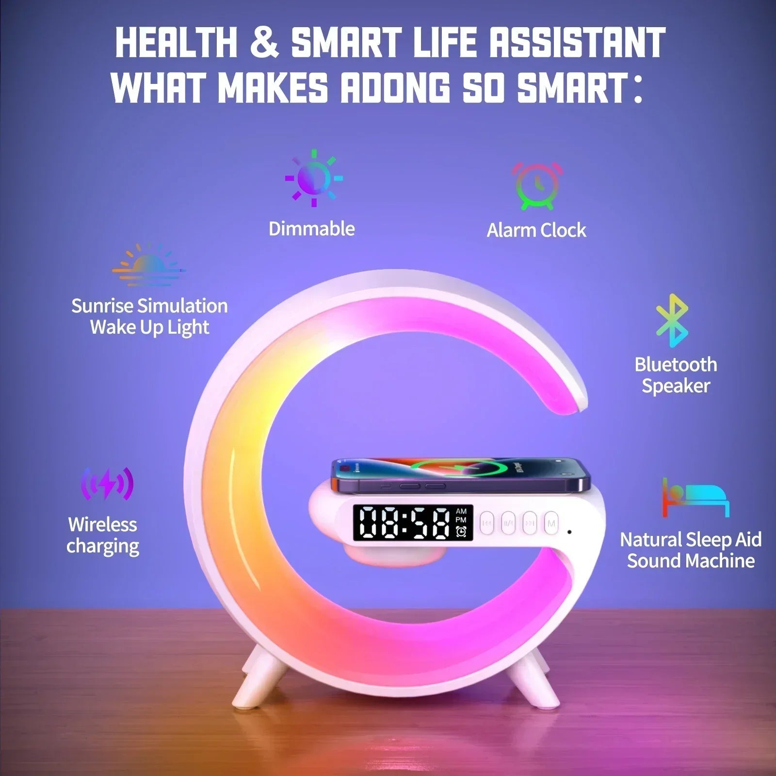 INIVEX AuraCharge RGB Smart Lamp - INIVEX