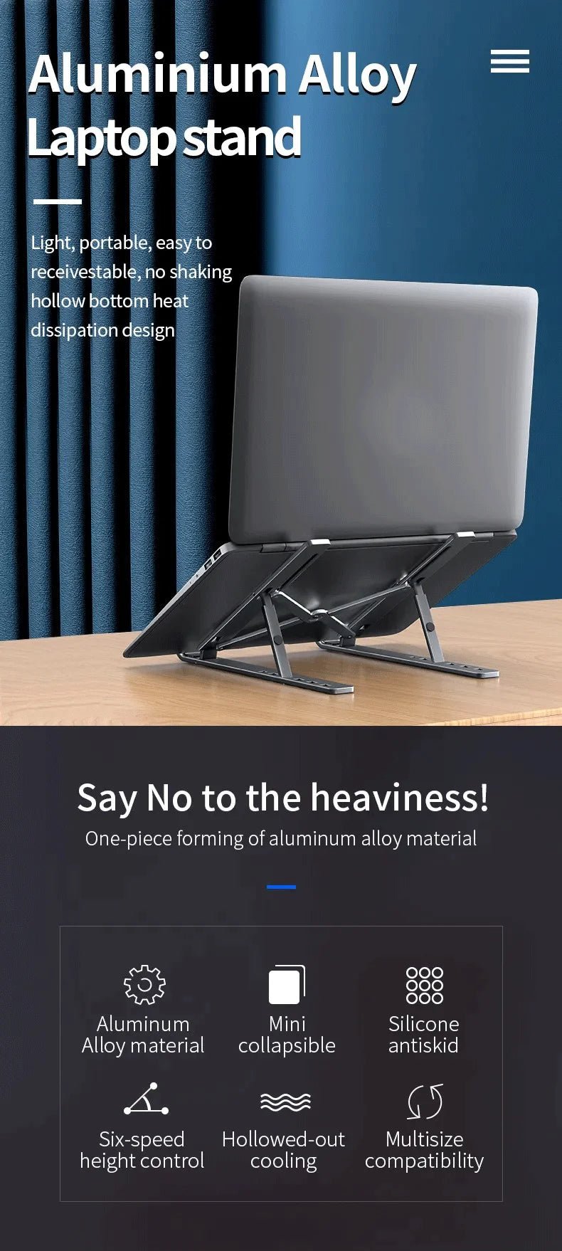 INIVEX ElevateX Aluminium Laptop Stand - INIVEX