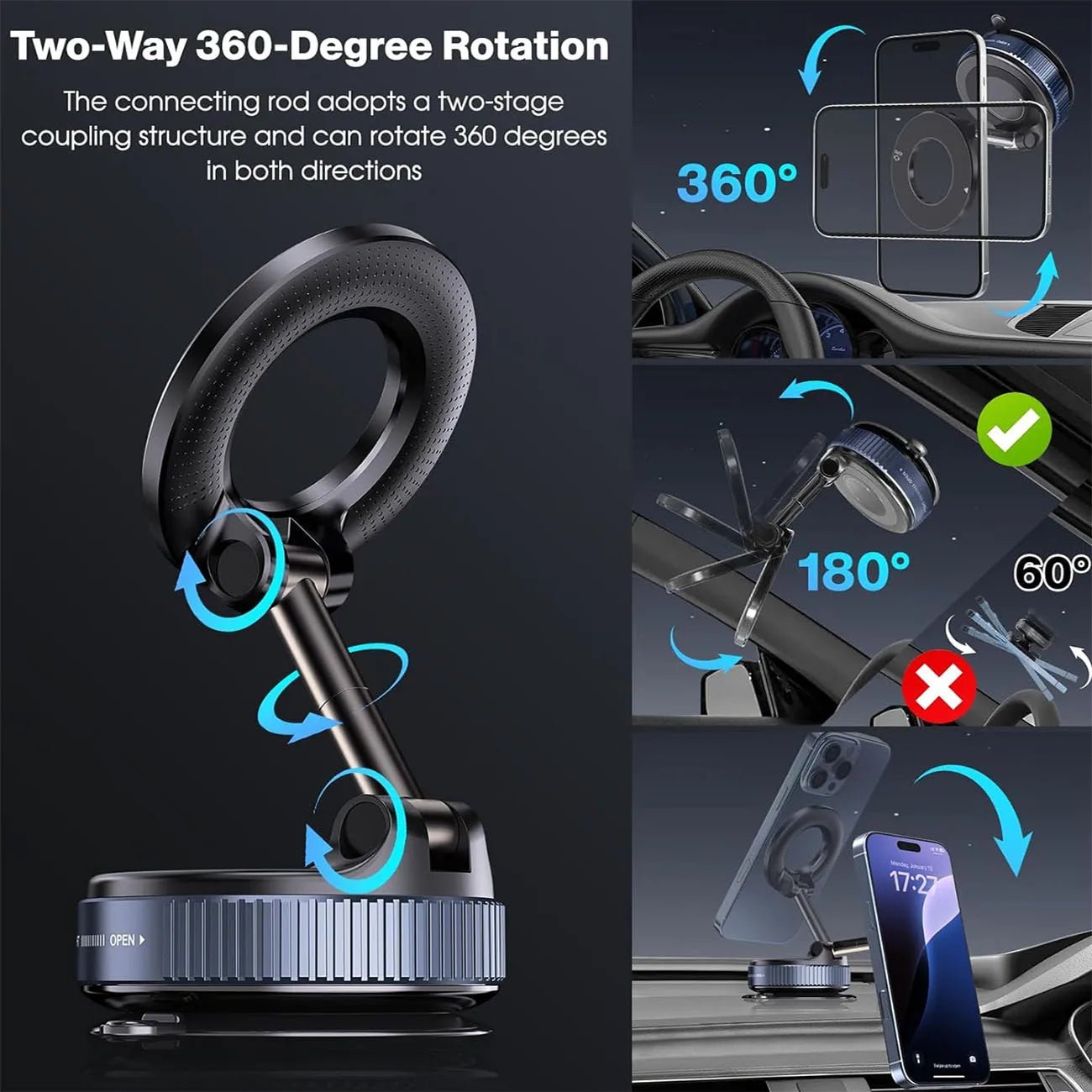 INIVEX HaloDock™ Magnetic Car Mount - INIVEX