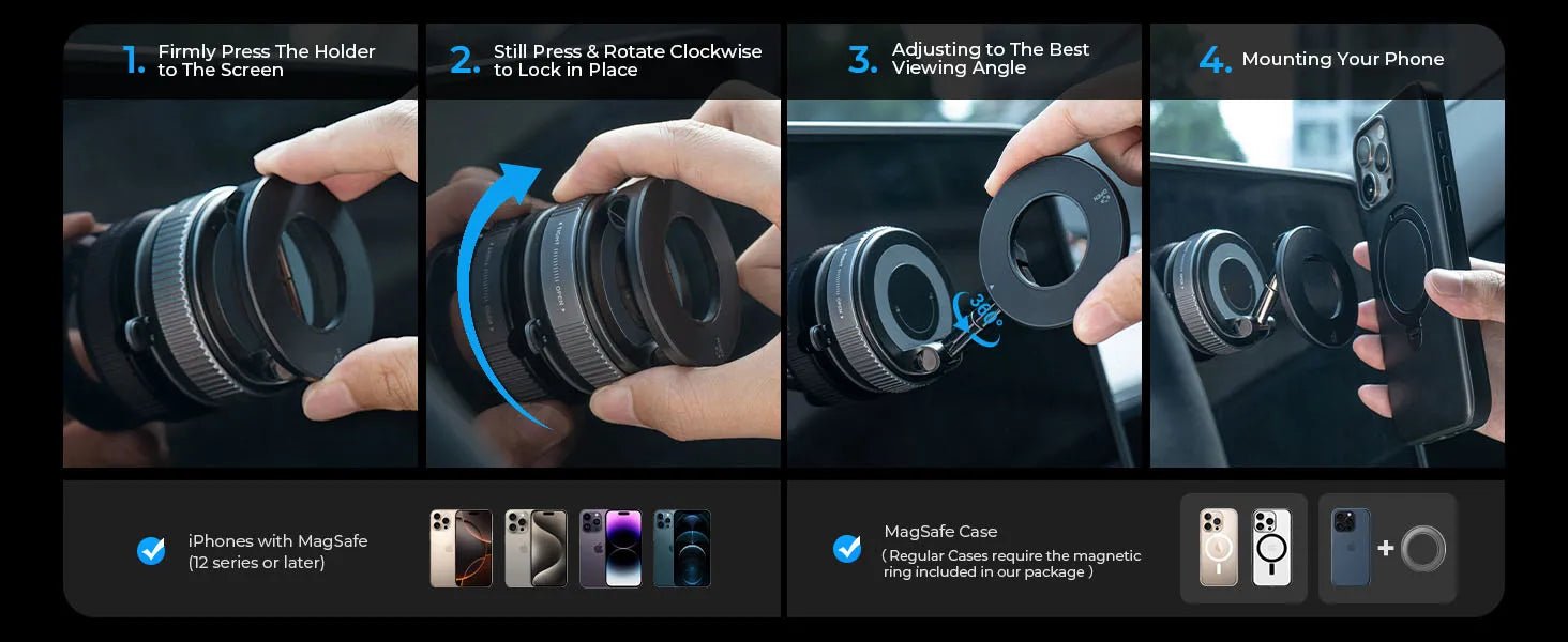 INIVEX HaloDock™ Magnetic Car Mount - INIVEX