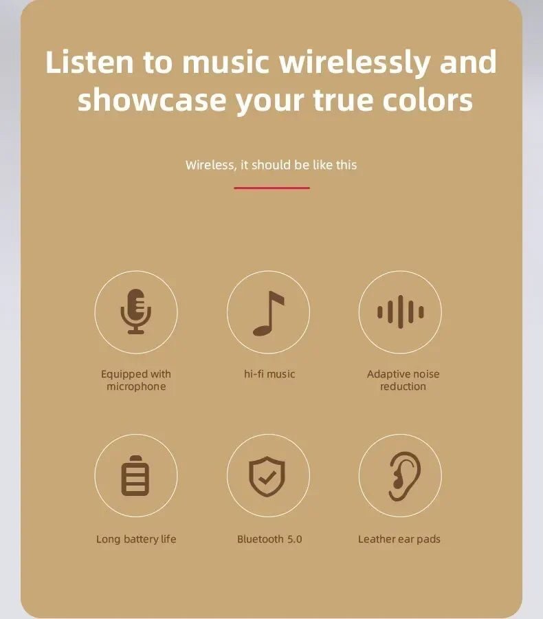 INIVEX NovaSound™ Fold Wireless Headphones - INIVEX