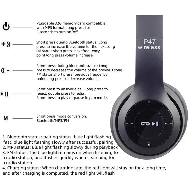 INIVEX NovaSound™ Fold Wireless Headphones - INIVEX