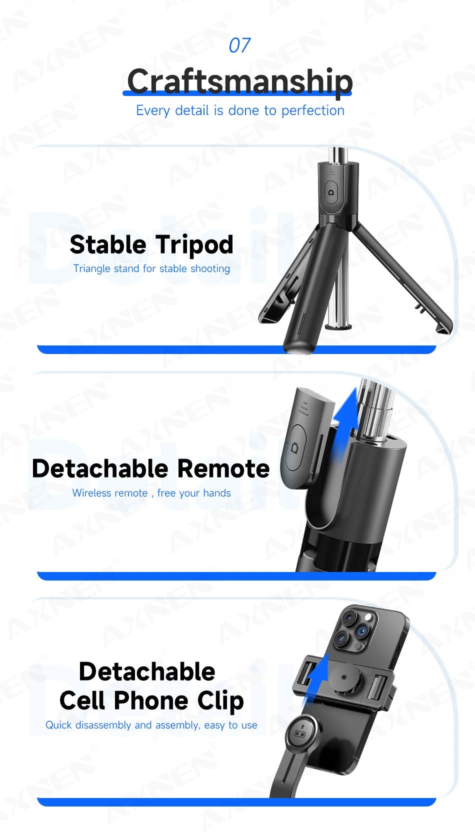 INIVEX SnapPro Bluetooth Selfie Stick - INIVEX