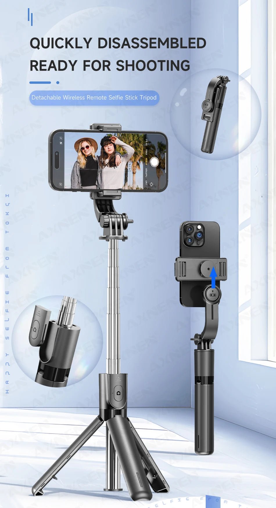 INIVEX SnapPro Bluetooth Selfie Stick - INIVEX