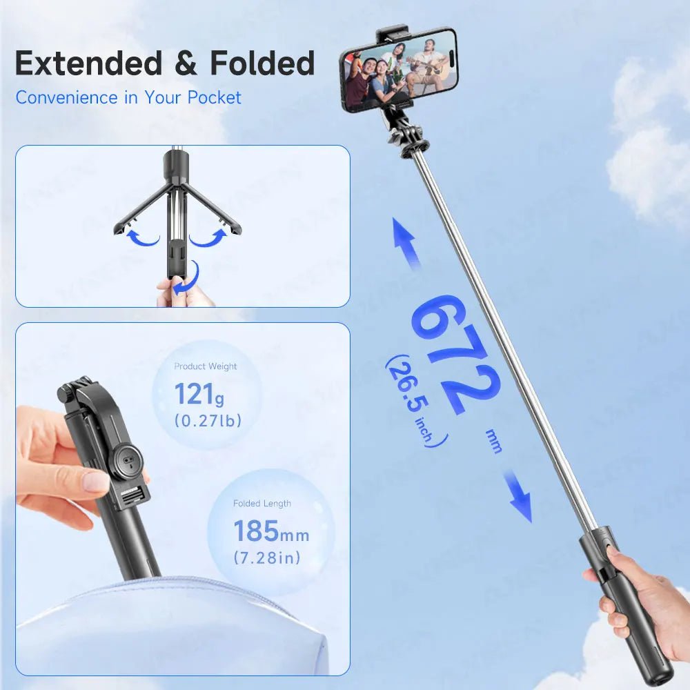 INIVEX SnapPro Bluetooth Selfie Stick - INIVEX