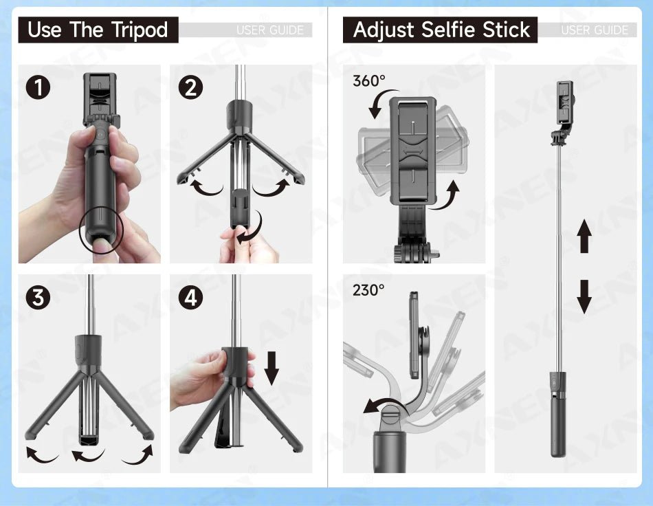 INIVEX SnapPro Bluetooth Selfie Stick - INIVEX