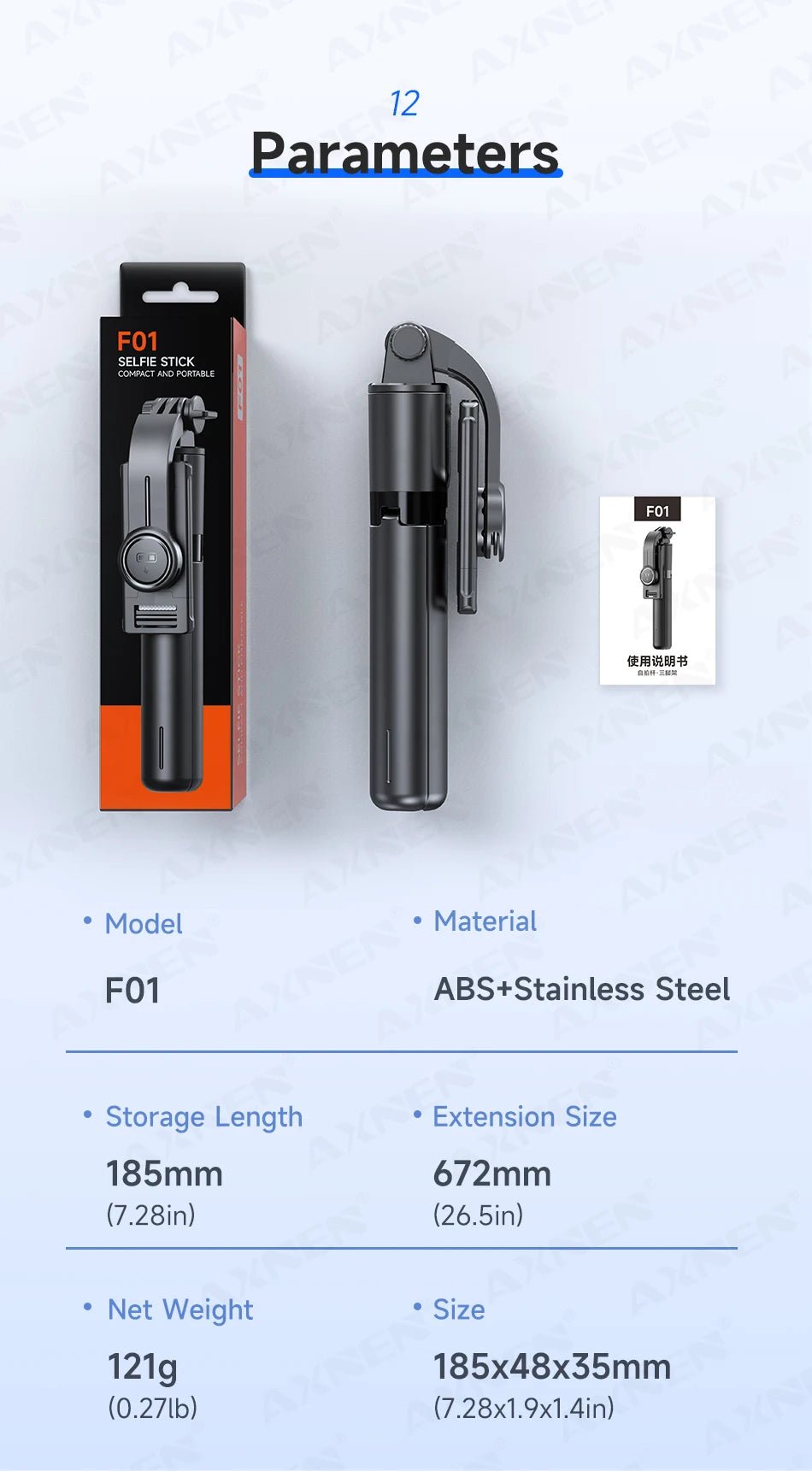 INIVEX SnapPro Bluetooth Selfie Stick - INIVEX